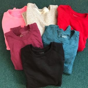 Sweatshirt lot of 6 crew sweaters pullover bundle